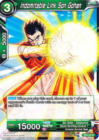 Indomitable Link Son Gohan (Starter Deck - The Guardian of Namekians) (SD4-02) [Colossal Warfare] | Tables and Towers