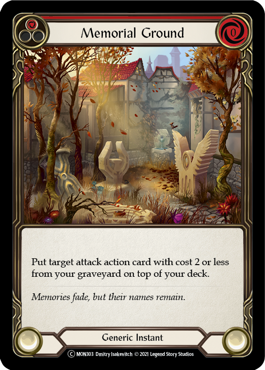 Memorial Ground (Red) [U-MON303-RF] (Monarch Unlimited)  Unlimited Rainbow Foil | Tables and Towers