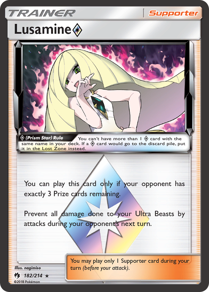 Lusamine (182/214) (Prism Star) [Sun & Moon: Lost Thunder] | Tables and Towers