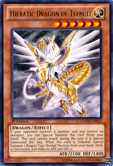 Hieratic Dragon of Tefnuit [GAOV-EN022] Rare | Tables and Towers