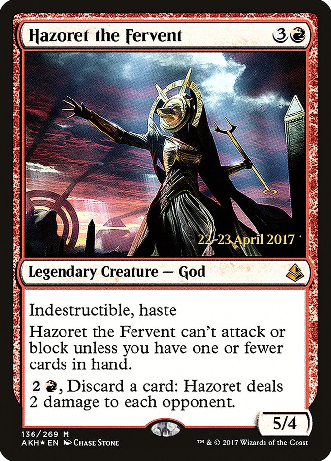 Hazoret the Fervent [Amonkhet Prerelease Promos] | Tables and Towers