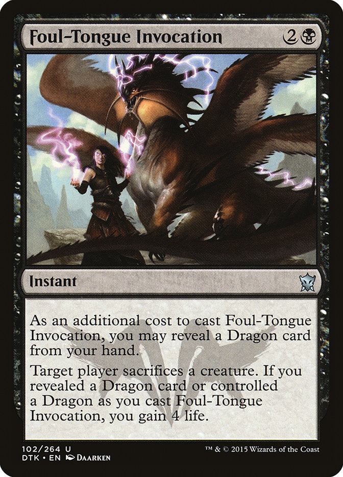 Foul-Tongue Invocation [Dragons of Tarkir] | Tables and Towers