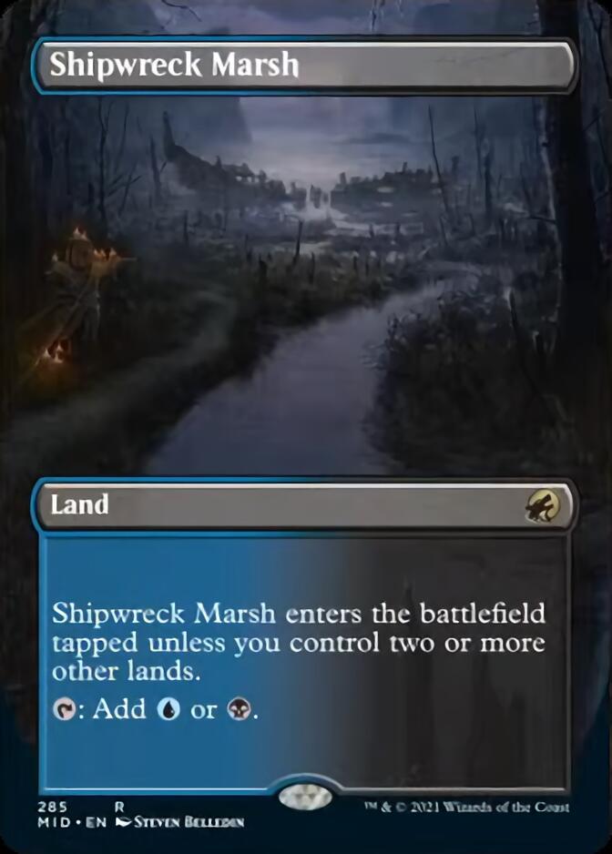 Shipwreck Marsh (Borderless Alternate Art) [Innistrad: Midnight Hunt] | Tables and Towers