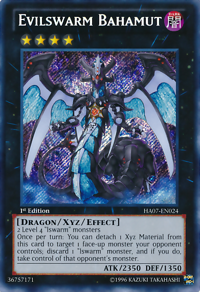 Evilswarm Bahamut [HA07-EN024] Secret Rare | Tables and Towers