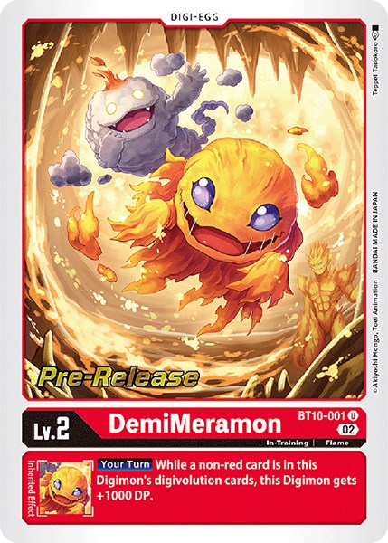 DemiMeramon [BT10-001] [Xros Encounter Pre-Release Cards] | Tables and Towers