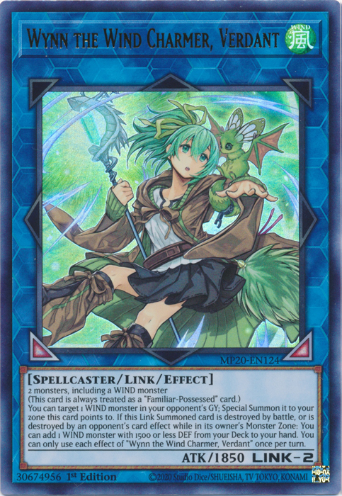 Wynn the Wind Charmer, Verdant [MP20-EN124] Ultra Rare | Tables and Towers