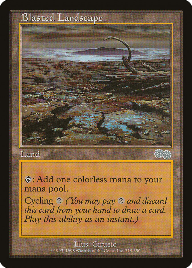 Blasted Landscape [Urza's Saga] | Tables and Towers