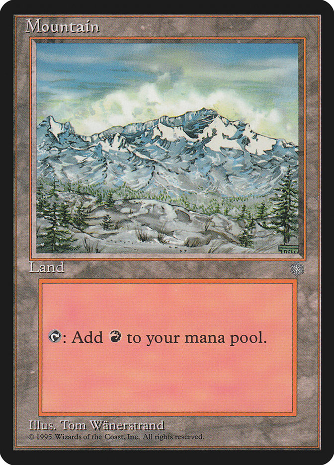 Mountain (Trees Visible / Signature on Right) [Ice Age] | Tables and Towers