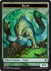 Beast (013) // Plant Double-Sided Token [Commander 2018 Tokens] | Tables and Towers