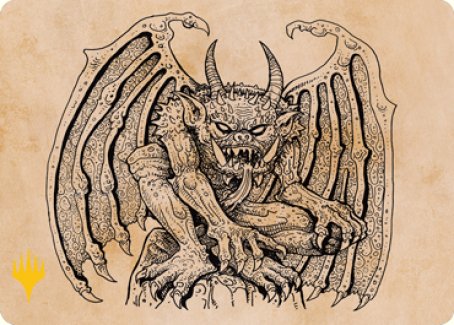 Cloister Gargoyle (Showcase) Art Card (Gold-Stamped Signature) [Dungeons & Dragons: Adventures in the Forgotten Realms Art Series] | Tables and Towers