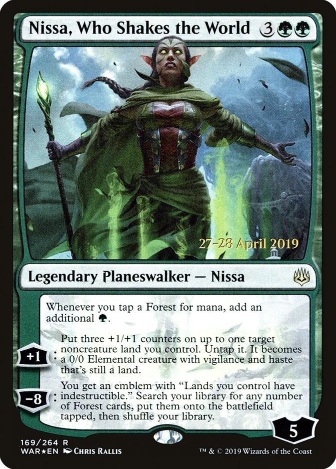 Nissa, Who Shakes the World [War of the Spark Prerelease Promos] | Tables and Towers