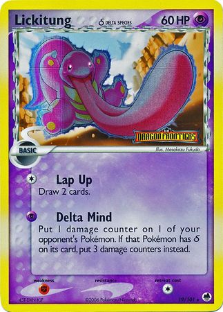 Lickitung (19/101) (Delta Species) (Stamped) [EX: Dragon Frontiers] | Tables and Towers