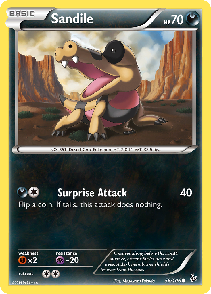 Sandile (56/106) [XY: Flashfire] | Tables and Towers