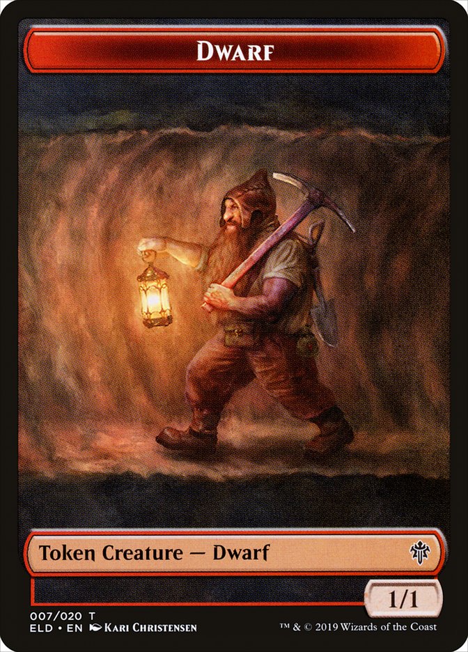 Dwarf Token [Throne of Eldraine Tokens] | Tables and Towers