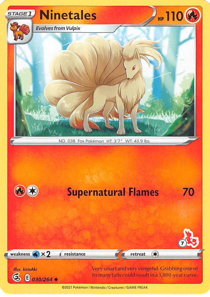 Ninetales (30/264) (Cinderace Stamp #7) [Battle Academy 2022] | Tables and Towers