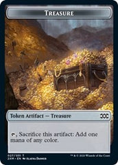 Treasure // Wurm (029) Double-Sided Token [Double Masters Tokens] | Tables and Towers