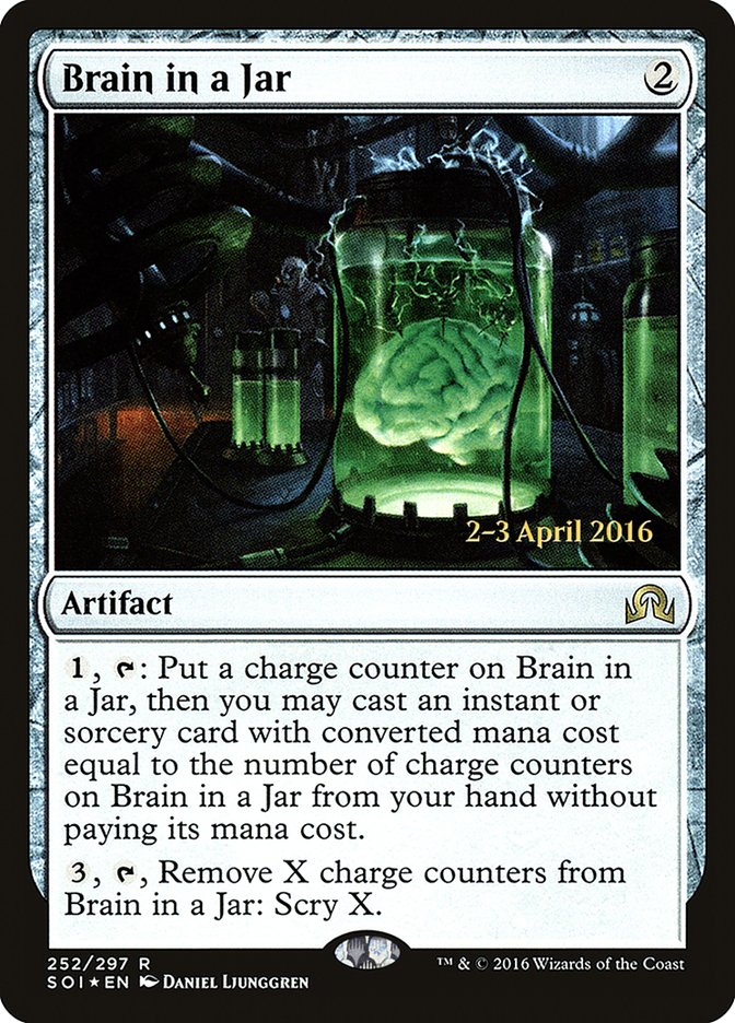 Brain in a Jar [Shadows over Innistrad Prerelease Promos] | Tables and Towers