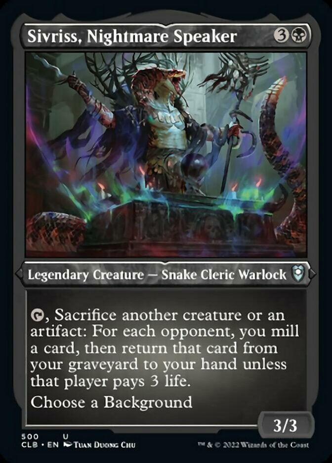 Sivriss, Nightmare Speaker (Foil Etched) [Commander Legends: Battle for Baldur's Gate] | Tables and Towers