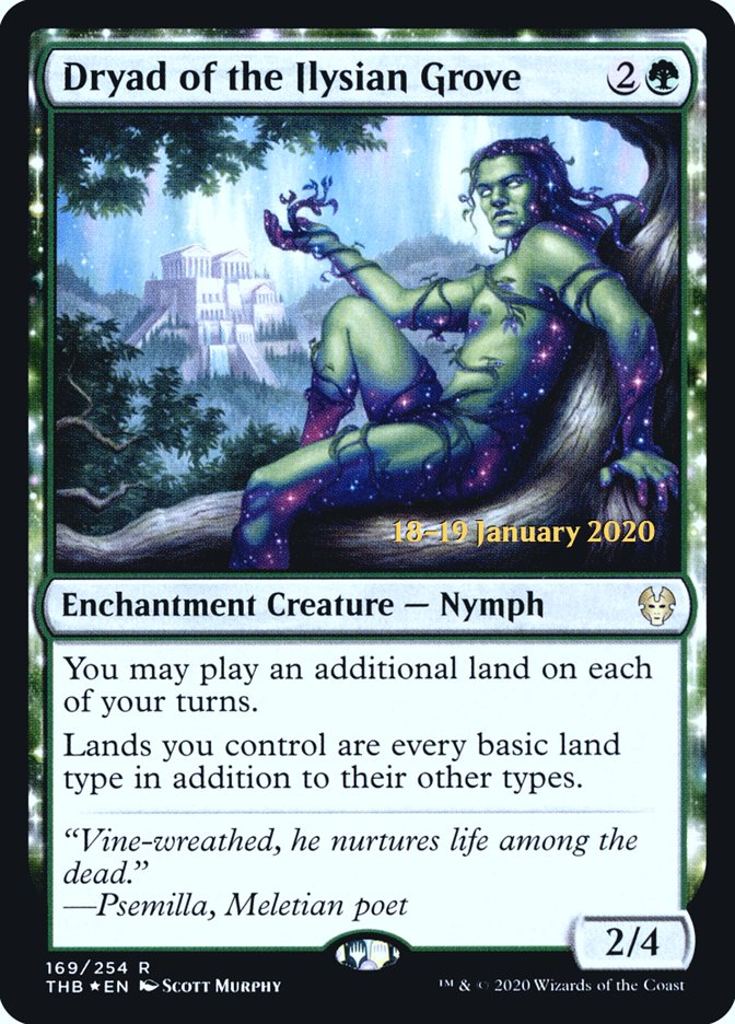 Dryad of the Ilysian Grove [Theros Beyond Death Prerelease Promos] | Tables and Towers