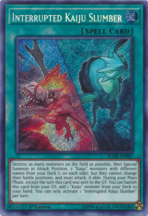 Interrupted Kaiju Slumber [BLHR-EN087] Secret Rare | Tables and Towers