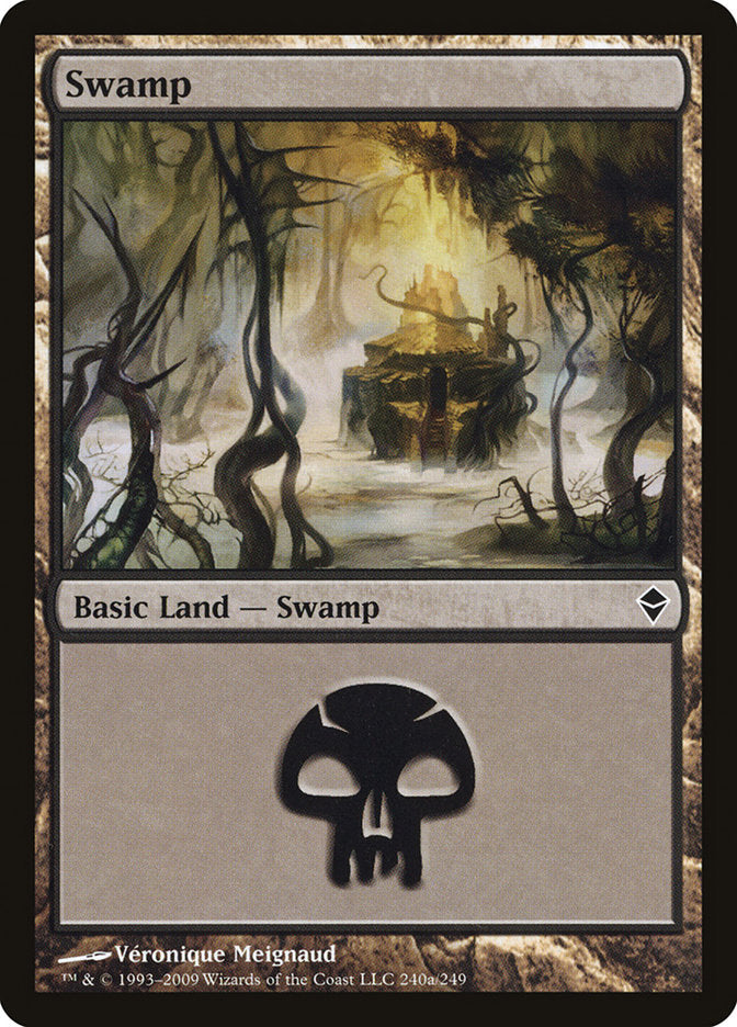 Swamp (240a) [Zendikar] | Tables and Towers