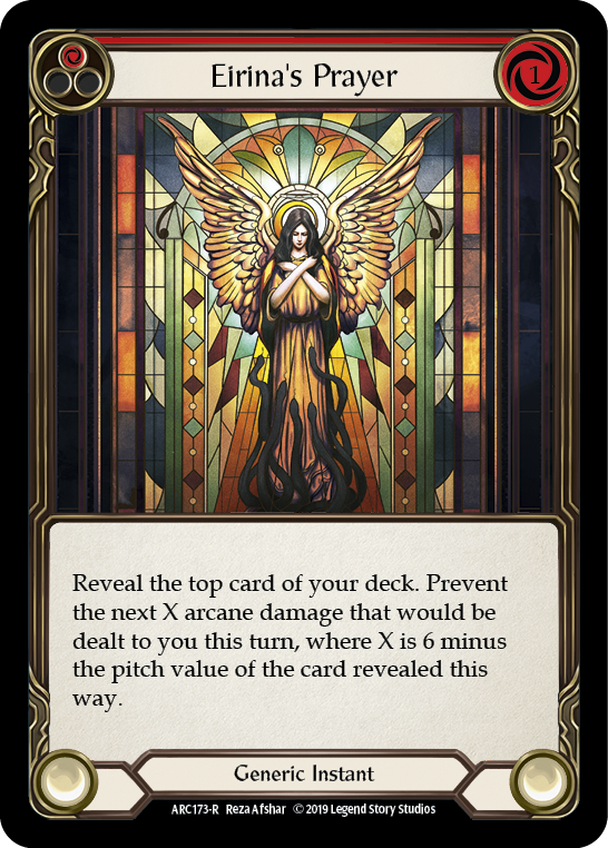 Eirina's Prayer (Red) [ARC173-R] (Arcane Rising)  1st Edition Rainbow Foil | Tables and Towers