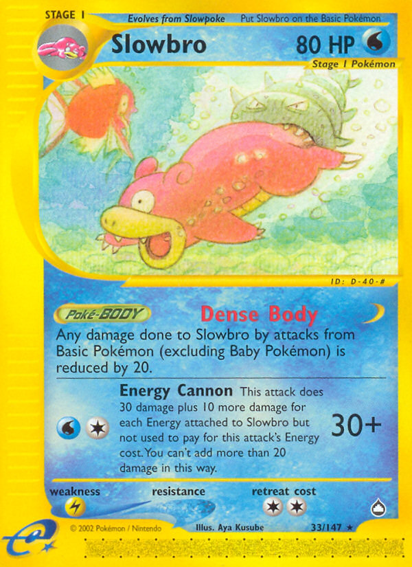 Slowbro (33/147) [Aquapolis] | Tables and Towers