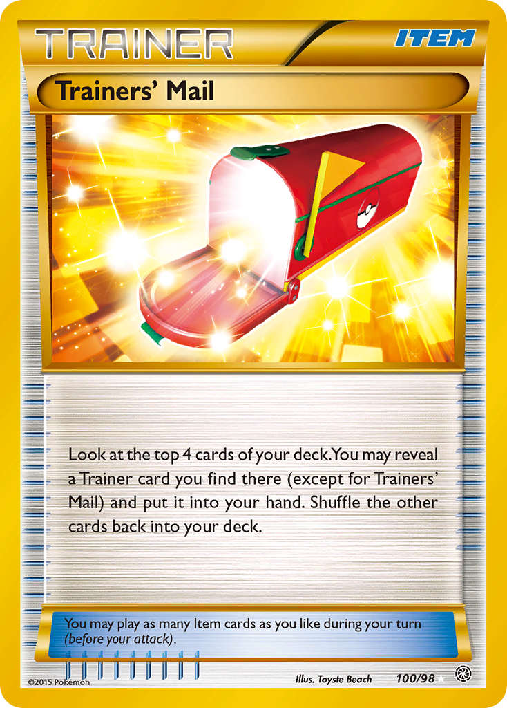 Trainers' Mail (100/98) [XY: Ancient Origins] | Tables and Towers