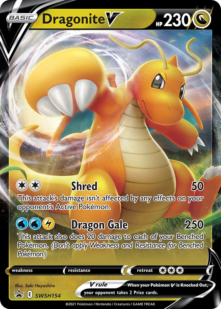 Dragonite V (SWSH154) (Jumbo Card) [Sword & Shield: Black Star Promos] | Tables and Towers