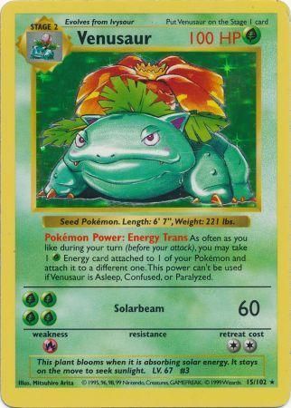 Venusaur (15/102) [Base Set Shadowless Unlimited] | Tables and Towers