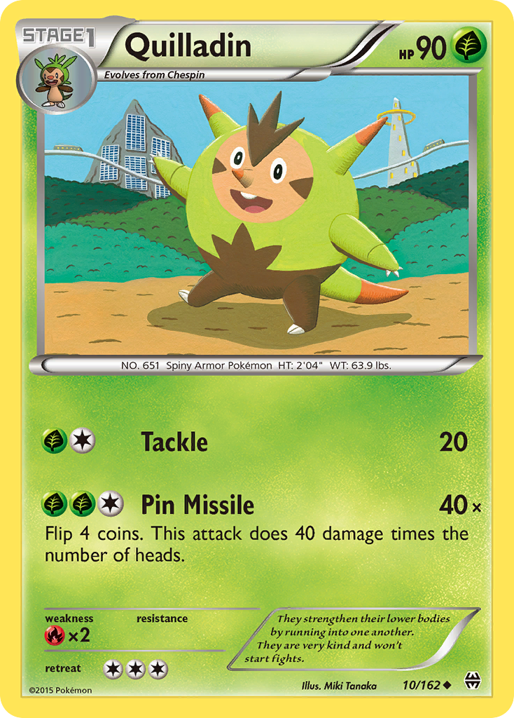 Quilladin (10/162) [XY: BREAKthrough] | Tables and Towers