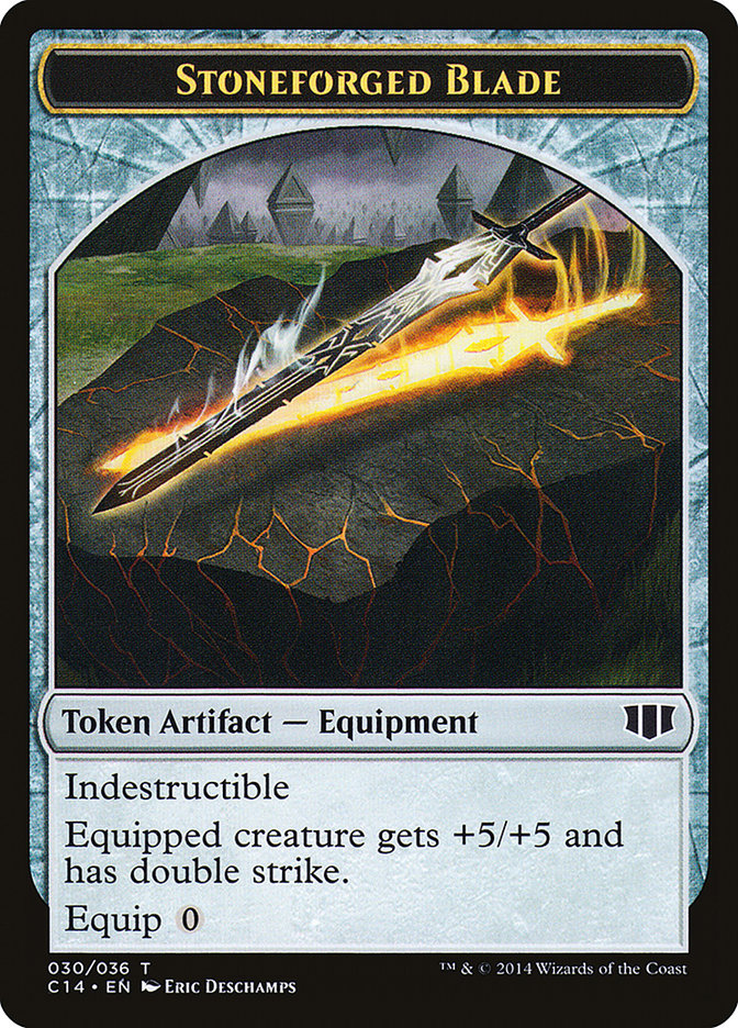 Stoneforged Blade // Germ Double-Sided Token [Commander 2014 Tokens] | Tables and Towers