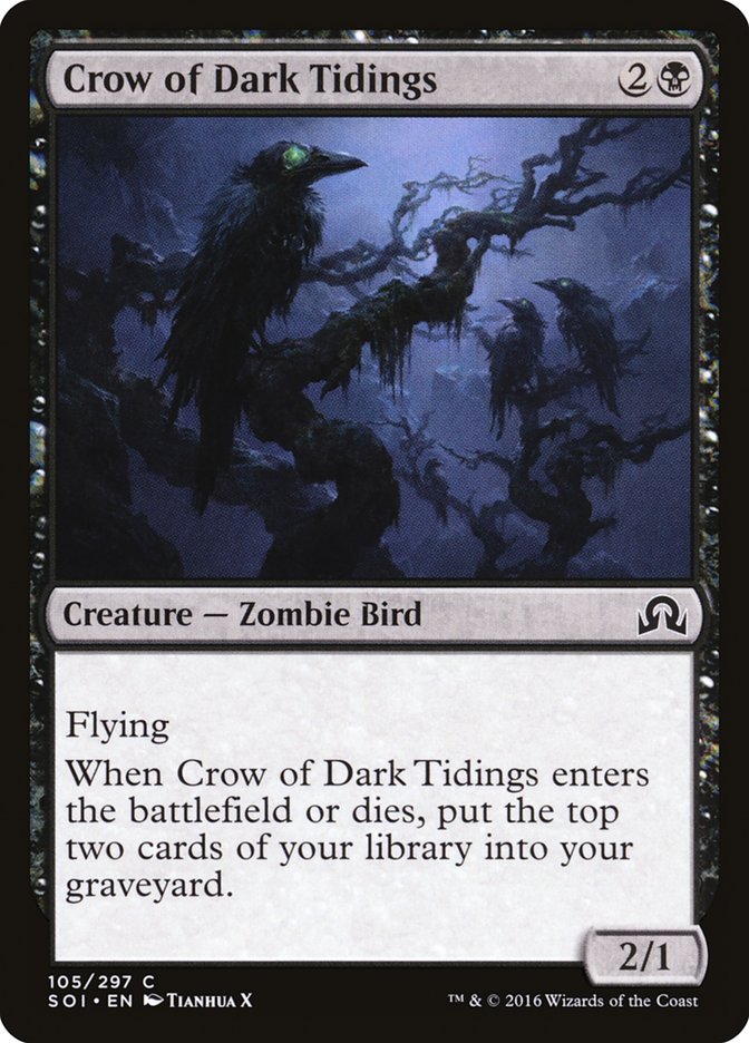 Crow of Dark Tidings [Shadows over Innistrad] | Tables and Towers