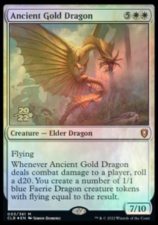 Ancient Gold Dragon [Commander Legends: Battle for Baldur's Gate Prerelease Promos] | Tables and Towers