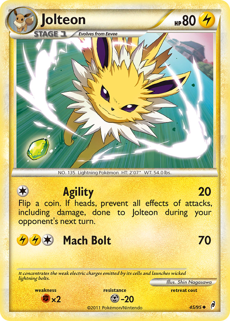 Jolteon (45/95) [HeartGold & SoulSilver: Call of Legends] | Tables and Towers