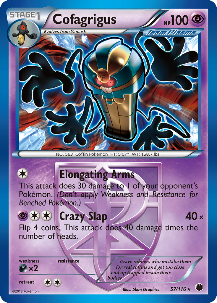 Cofagrigus (57/116) [Black & White: Plasma Freeze] | Tables and Towers