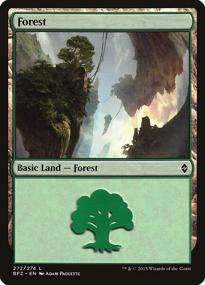 Forest (272) [Battle for Zendikar] | Tables and Towers