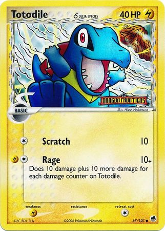 Totodile (67/101) (Delta Species) (Stamped) [EX: Dragon Frontiers] | Tables and Towers