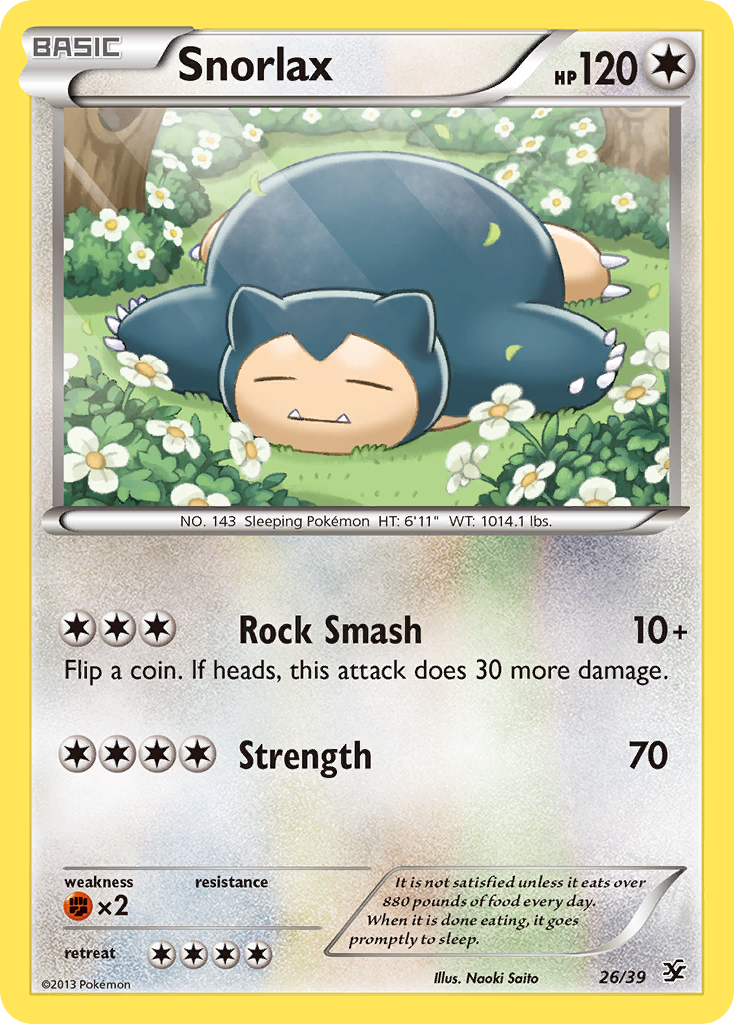 Snorlax (26/39) [XY: Kalos Starter Set] | Tables and Towers