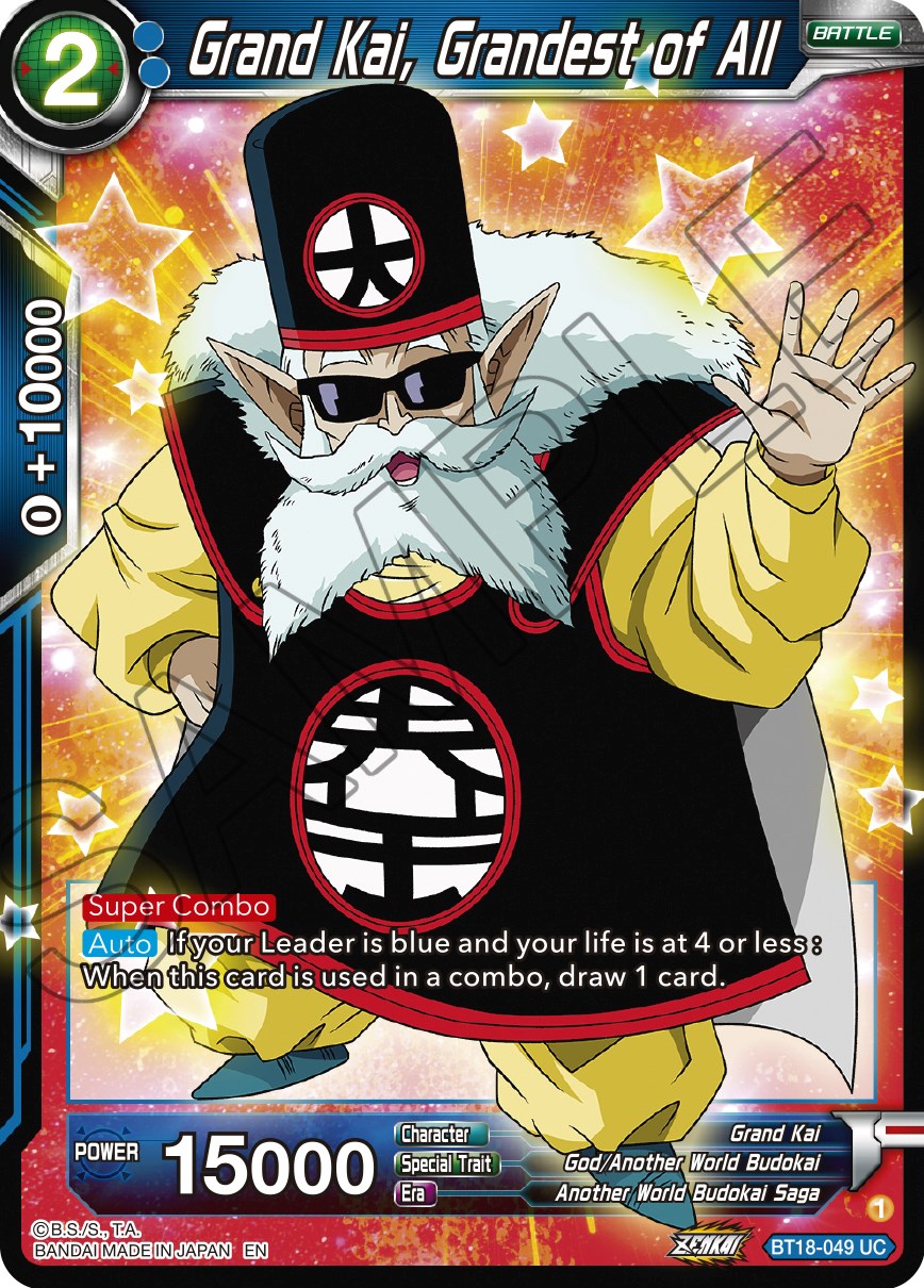 Grand Kai, Grandest of All (BT18-049) [Dawn of the Z-Legends] | Tables and Towers