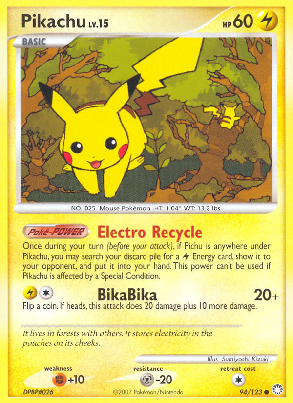 Pikachu (94/123) [Diamond & Pearl: Mysterious Treasures] | Tables and Towers