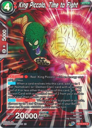 King Piccolo, Time to Fight (BT12-018) [Vicious Rejuvenation Prerelease Promos] | Tables and Towers