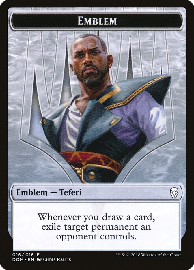 Teferi, Hero of Dominaria Emblem [Dominaria Tokens] | Tables and Towers