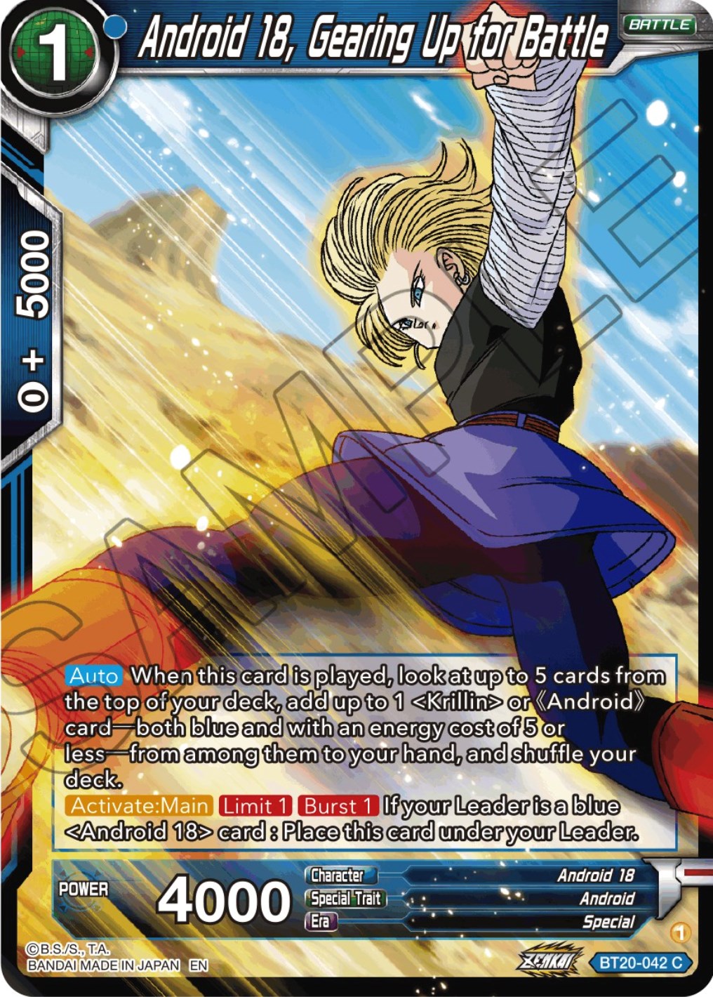 Android 18, Gearing Up for Battle (BT20-042) [Power Absorbed] | Tables and Towers