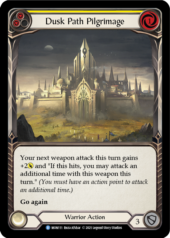 Dusk Path Pilgrimage (Yellow) [MON111] (Monarch)  1st Edition Normal | Tables and Towers