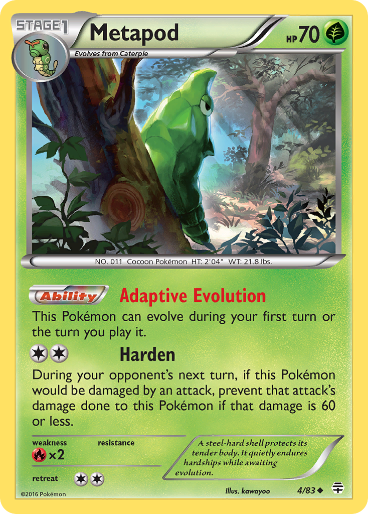 Metapod (4/83) [XY: Generations] | Tables and Towers