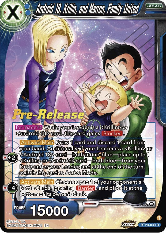 Android 18, Krillin, and Maron, Family United (BT20-030) [Power Absorbed Prerelease Promos] | Tables and Towers