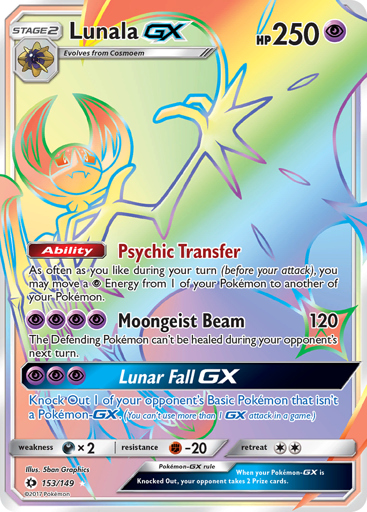 Lunala GX (153/149) [Sun & Moon: Base Set] | Tables and Towers