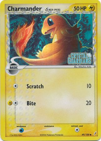 Charmander (49/100) (Delta Species) (Stamped) [EX: Crystal Guardians] | Tables and Towers