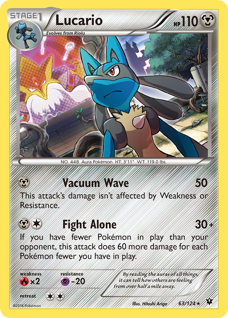 Lucario (63/124) (Cosmos Holo) [XY: Fates Collide] | Tables and Towers